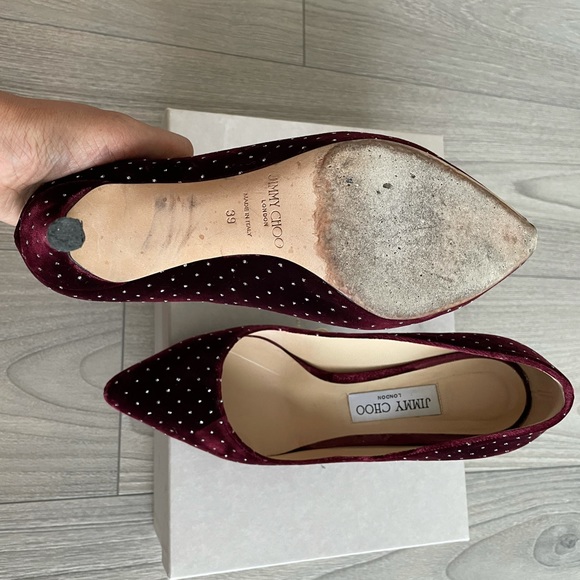Jimmy Choo Romy 85 Velvet Pumps - Picture 4 of 6